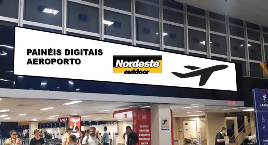 PAINÉIS DIGITAIS EM AEROPORTO